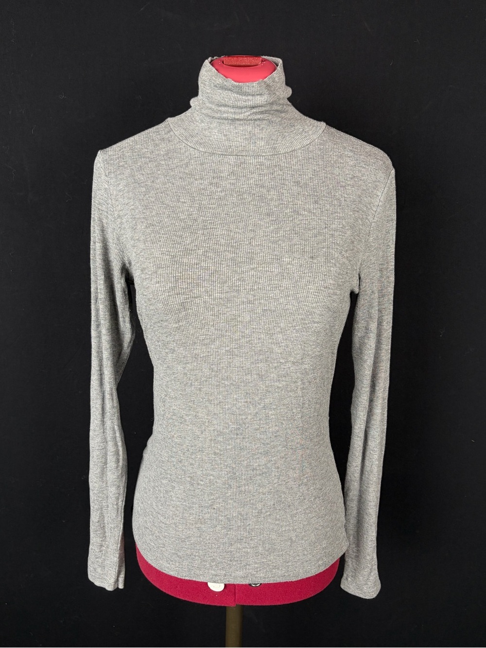 Aerie Ribed Gray Turtleneck Long Sleeve
